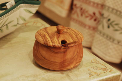 ZUCCHERIERA LISCIA in legno d'olivo 